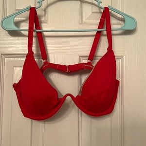 Red underwire adjustable bikini top